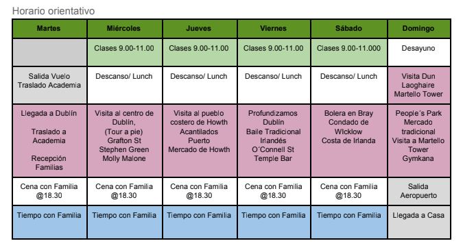 viaje de estudios dublin